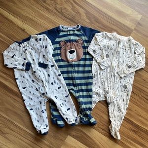 Baby boy onesie footie pajama bundle (bears)